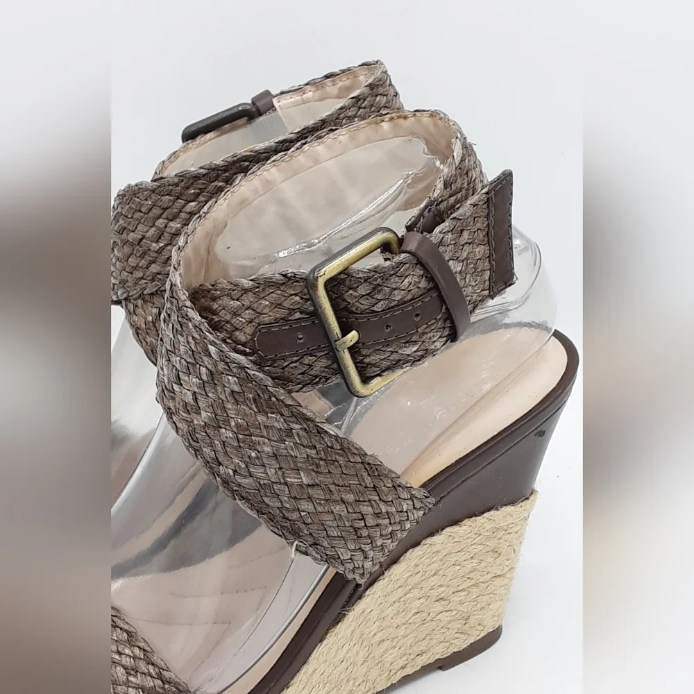 Andrew Geller Mix Espadrille Strappy Wedge Heel